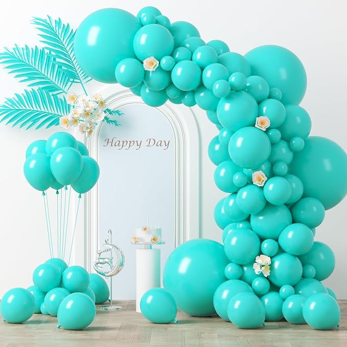130pcs Teal Balloons Different Sizes 18" 12" 10" 5" Turquoise Blue Balloons for Boys Girls Baby Shower Wedding Anniversary Graduation Engagements Birthday Party Decorations-CasaMuseHome