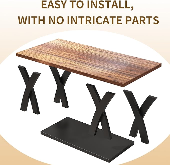 47” Wood Coffee Tables for Living Room Rustic Stands with Storage Shelf Black Blown Coffee Tables for Living Room Farmhouse Center Stands with Shelf. Farmhouse Rectangle Center Table-CasaMuseHome