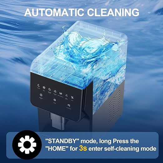 3-in-1 Nugget Ice Maker with Ice & Water Dispenser - 90Lbs/24H Pellet Chewable Ice, Self-Cleaning Countertop Stainless Steel Ice Machine for Commercial, Office, Kitchen, Party (Quiet Operation)-CasaMuseHome