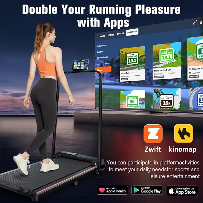 7.8MPH Incline Treadmill for Home, Walking Pad with Handle Bar, Under Desk Compact Treadmill with 350 Lbs Capacity, LED Display & APP, Remote Control, 3.0HP-CasaMuseHome