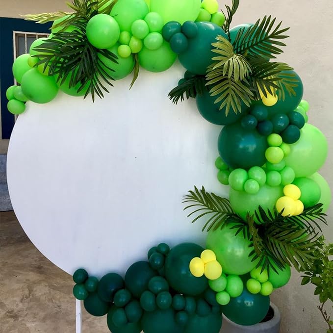 130pcs Dark Green Balloons Different Sizes 18" 12" 10" 5" Hunter Green Balloons for Birthday Dinosaur Baby Shower St. Patrick's Day Summer Jungle Forest Safari Party Decorations-CasaMuseHome