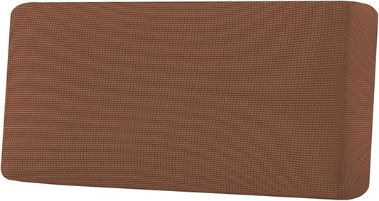H.VERSAILTEX Super Stretch Individual Seat Cushion Covers Sofa Covers Couch Cushion Covers Slipcover Sets Thick Jacquard Textured Twill Fabric (1 Piece Sofa Cushion Cover, Caramel)-CasaMuseHome