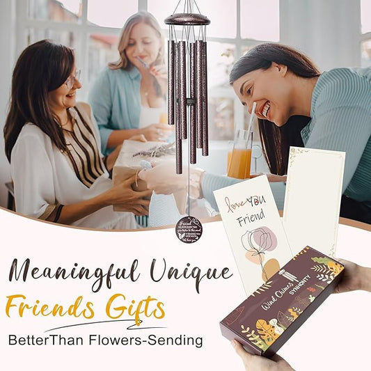 25''Wind Chimes,Best Friend Birthday Gifts for Women, Woman, Thanksgiving,Christmas Day Gifts Ideas for Friendship Rreminder.-CasaMuseHome