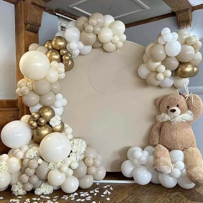 130pcs Ivory White Balloons Different Sizes 18" 12" 10" 5" Party Latex Balloons for Birthday Baby Shower Graduation Wedding Gender Reveal Anniversary Party Decorations-CasaMuseHome