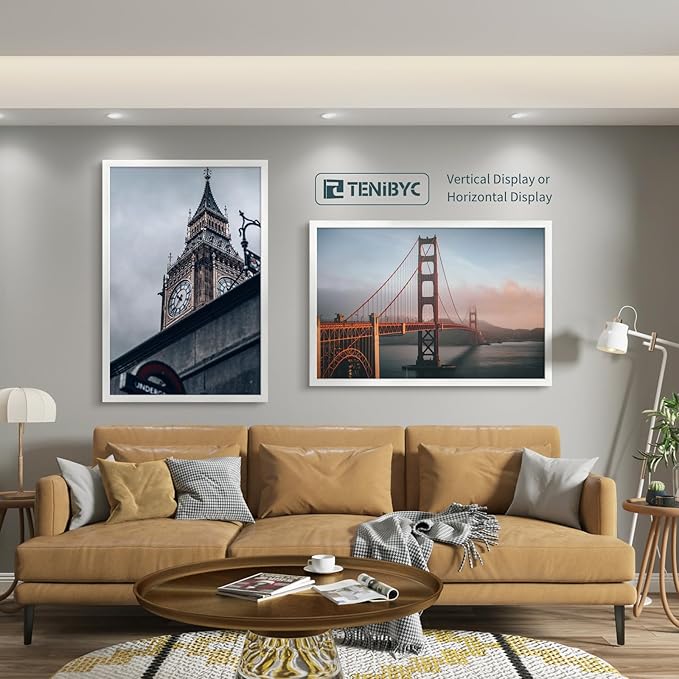 24x36 Poster Frame 3 Pack - White Woodgrain, Solid Wood Picture Frame, Wall Gallery Frame - Wall Hanging-CasaMuseHome