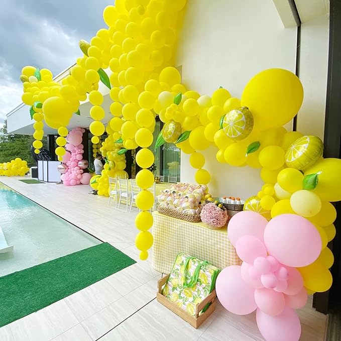 130pcs Yellow Balloons Different Sizes 18" 12" 10" 5" Party Latex Balloons for Boys Girls Birthday Baby Shower Gender Reveal Wedding Sunflower Party Decorations-CasaMuseHome