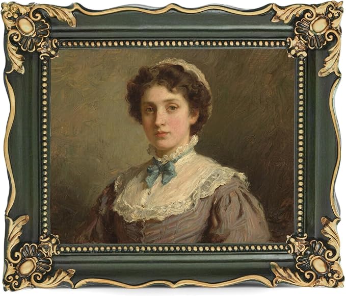 8x10 Vintage Picture Frame with Embossed Flower Design, Green Ornate Frame for 8x10 or 5x7 Pictures with White Mat, Hand-Crafted Resin Antique Frames for Tabletop & Wall Hanging, Home Decor (Green )-CasaMuseHome