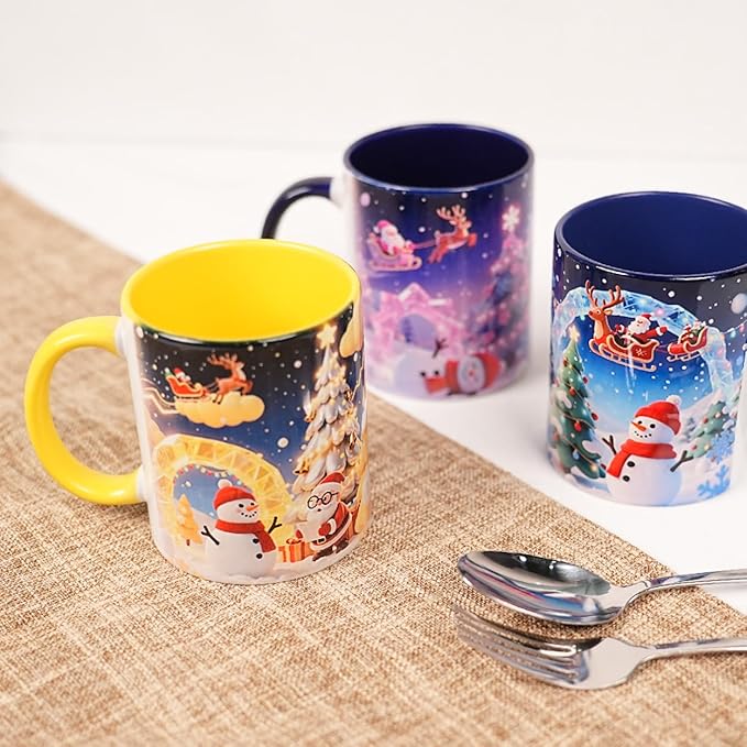 12-Pack 11oz Sublimation Blanks Mugs, White Ceramic Coffee Cups in white gift box, Bulk Set with Gift Boxes, for Heat Press Designs-CasaMuseHome