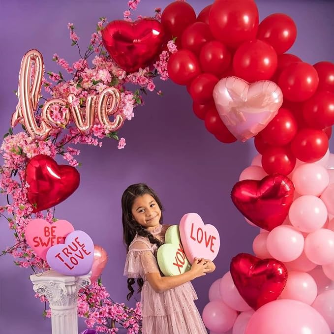 130pcs Red Balloons Different Sizes 18" 12" 10" 5" Party Latex Balloons for Valentine's Day Birthday Christmas Baby Shower Wedding Anniversary Party Decorations-CasaMuseHome