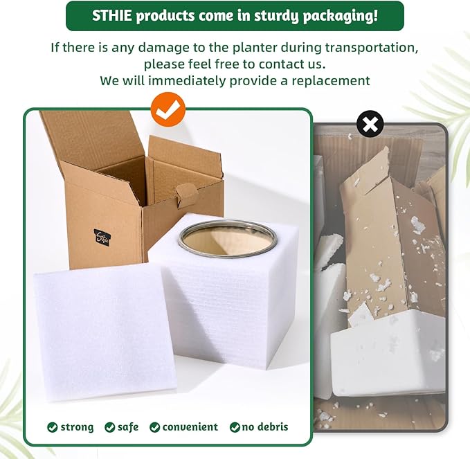 4/5/6 Inches Ceramic Plant Pots with Drainage Holes and Saucers, Round Flower Pots for Indoor Plant, Modern Flower Planters Set of 3 (Blue with Dot-Big Size)-CasaMuseHome