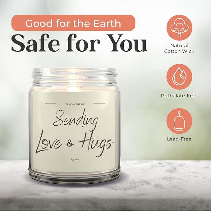 1OAK Vanilla Soy Candles - Big Hug Candle - Grief Gifts - Thinking of You Gifts for Women - Sympathy Gift - Condolence Gift - Sympathy Candle - Cheer Up-CasaMuseHome