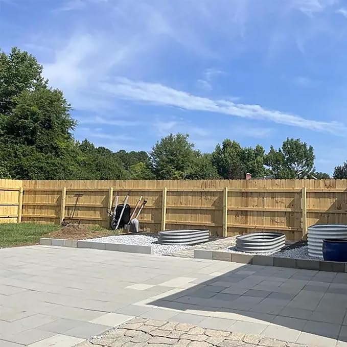 2 Pack 6x3x1FT Galvanized Raised Garden Bed Kit Oval Metal Ground Planter Box Outdoor Bottomless Planter Raised Beds for Vegetables Flowers Herbs Fruits, Green-CasaMuseHome