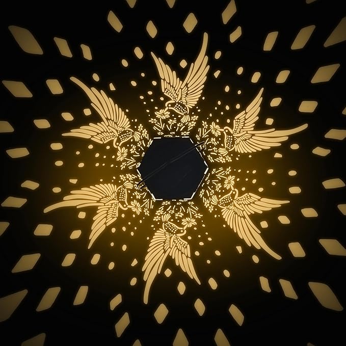 2 Pack Hummingbird Solar Lanterns Outdoor Waterproof - Birthday Gifts for Women, Men, Mom, Solar Lights Outdoor Hanging Garden Decor for Outside, Patio, Outdoor, Yard, Lawn, Balcony-CasaMuseHome