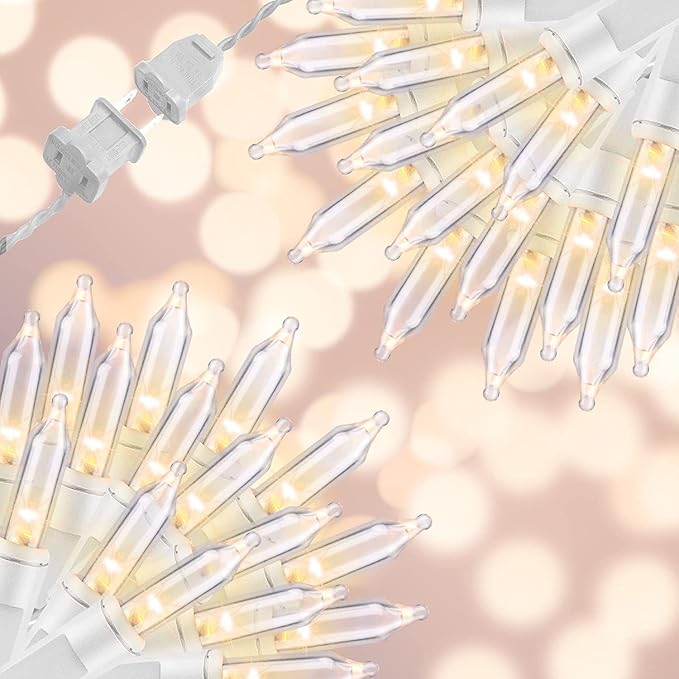 300LIGHTS(2*150L) Warm White Extra-Bright with End Connectors Christmas Decorative Lights 19.44m UL Certified Mini String Light Set Waterproof for Home Garden Holiday Tree Party Patio Wedding-CasaMuseHome