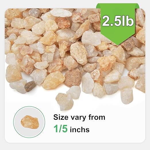 2.5 lbs Coarse Silica Sand for Indoor Plants, 1/5 Inch Natural Decorative Gravel for Vases, Aquariums, Terrarium, Fish Tank, Drainage Rocks for Potted Plants, Bamboo, Succulent, Crafts, Cactus-CasaMuseHome