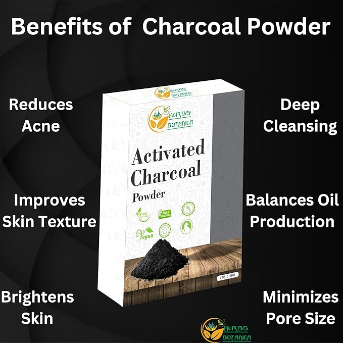 Activated Charcoal Powder 100% Food Grade, Natural Detoxifier for Teeth Whitening, Digestive Health, Face Masks, DIY Skincare, Detox Drinks & Bug Bite Relief 3.5 oz Pack-CasaMuseHome