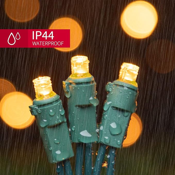 100 Count Yellow - String Lights - 21.6FT LED Christmas Lights, Mini led Lights for Indoor Outdoor Home Holiday Party Wedding Independence Day Decoration-CasaMuseHome