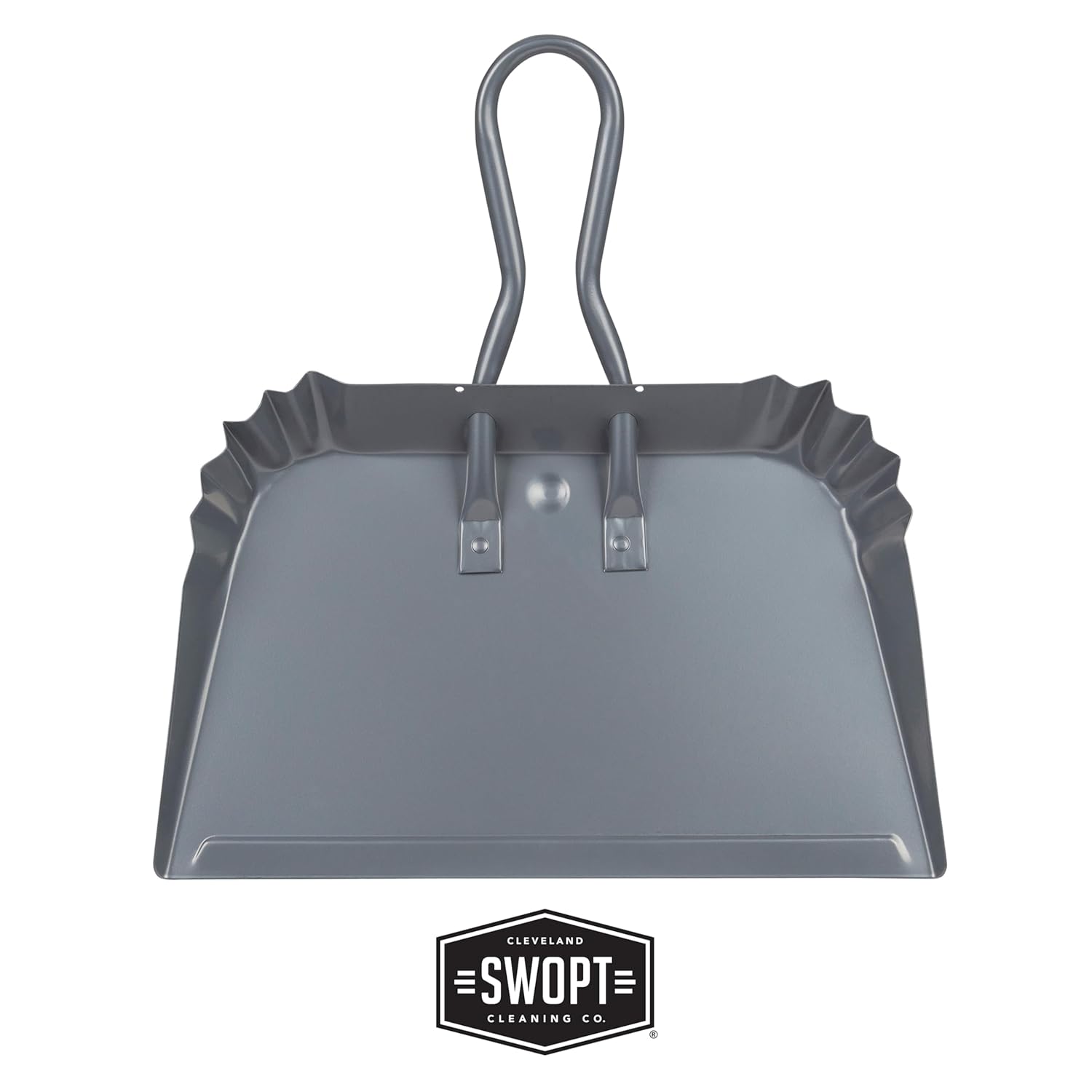 SWOPT Angled Broom Head + Push Broom Head + 17” Steel Dustpan – Multi-Surface Cleaning Kit Interchangeable with All SWOPT Cleaning Products for More Efficient Cleaning and Storage