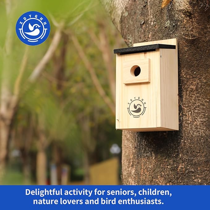 2 Pack Bird Houses for Outside,Bird House kit,Hummingbird House,Blue Bird House Outdoor Wren Swallow Finch-CasaMuseHome