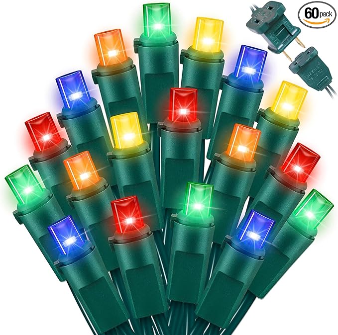 60 Count Multicolor- String Lights - LED Christmas Lights, Mini led Lights for Indoor Outdoor Home Holiday Party Wedding Independence Day Decoration-CasaMuseHome