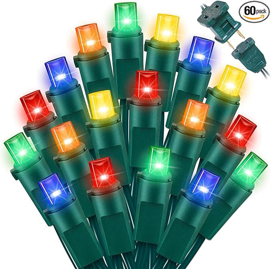 60 Count Multicolor- String Lights - LED Christmas Lights, Mini led Lights for Indoor Outdoor Home Holiday Party Wedding Independence Day Decoration-CasaMuseHome