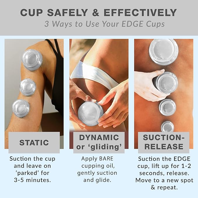 8 Edge Cups Silicone Cupping Therapy Set Professional Massage Cupping Cups for Cupping Therapy Cupping Kit for Massage, Myofascial Release, Cellulite Reduction (Lure Clear)-CasaMuseHome