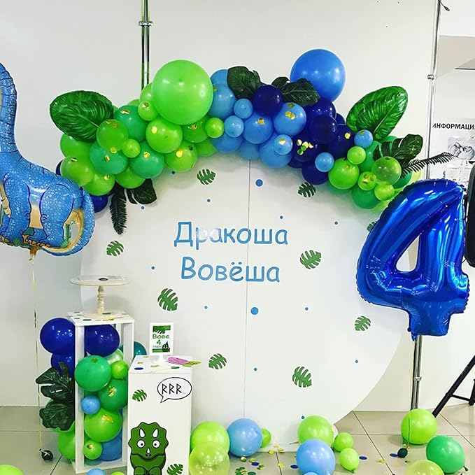 130pcs Lime Green Balloons Different Sizes 18" 12" 10" 5" Light Green Balloons for Birthday Dinosaur Baby Shower St. Patrick's Day Summer Jungle Forest Safari Party Decorations-CasaMuseHome