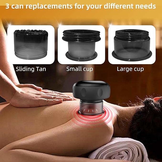 5-in-1 Smart Dynamic Cupping Therapy Set, Smart Cupping Therapy Massager, 12 Levels of Suction Strength and Temperature Control for Targeted Pain Relief, Knots, Aches, Portable Cupping Kit-CasaMuseHome