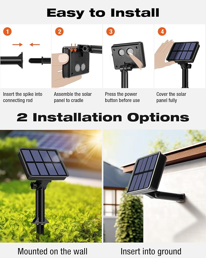 6 Pack Solar Fairy Lights for Outside Waterproof, 49FT/15M 150LED Solar String Lights Outdoor 8 Modes Solar Twinkle Lights for Garden Yard Christmas Tree Wedding Party Decor, Multicolor-CasaMuseHome