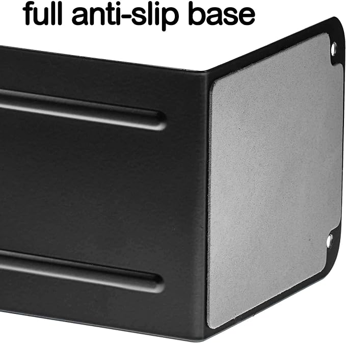 Acrimet Metal Bookends, Jumbo Size 9" H x 4" W x 4-1/2" D, Non-Skid Book Stand for Shelves, Heavy Duty Book Stopper, Black, 1 Pair-CasaMuseHome