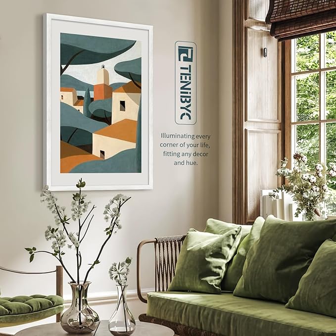 24x36 Poster Frame 3 Pack - White Woodgrain, Solid Wood Picture Frame, Wall Gallery Frame - Wall Hanging-CasaMuseHome