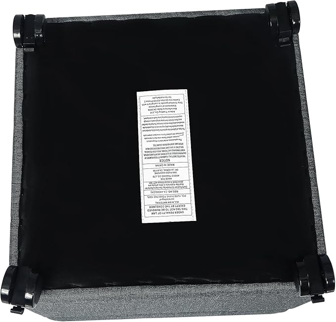 Adeco 17.5" Square Fabric Ottoman with Storage, Upholstered Cotton Linen Foot Rest, Flip Top Footstool, Small Cube Coffee Table Extra Seat for Living Room, Bedroom, Grey with Rolling Legs-CasaMuseHome