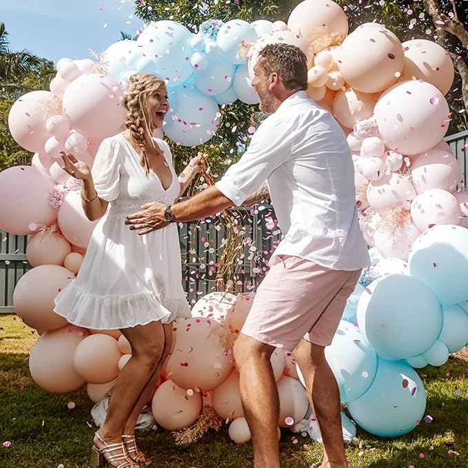 130pcs Light Blue Balloons Different Sizes 18" 12" 10" 5" Baby Blue Balloons for Boys Girls Birthday Baby Shower Gender Reveal Wedding Children's Day Decorations-CasaMuseHome