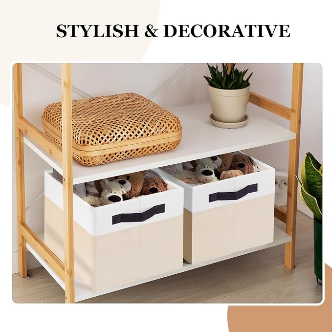 6 Pack Large Toy Box Chest, Collapsible Sturdy Toy Storage Organizer Bins Baskets for Kids, Boys, Girls, Nursery, Playroom, Shelf Baskets for Lego Puzzle Balls, Game Organizer (14L*10W*9.5H)-CasaMuseHome