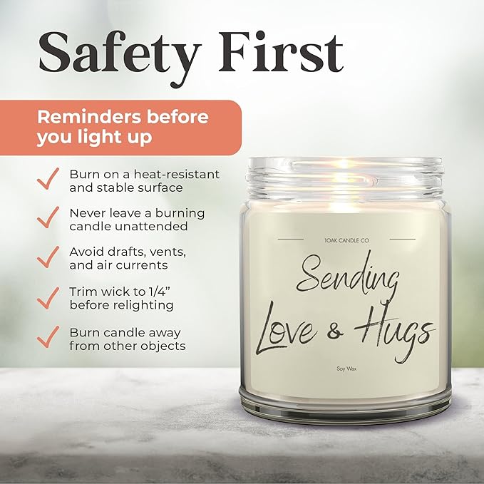 1OAK Vanilla Soy Candles - Big Hug Candle - Grief Gifts - Thinking of You Gifts for Women - Sympathy Gift - Condolence Gift - Sympathy Candle - Cheer Up-CasaMuseHome