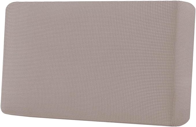 H.VERSAILTEX Super Stretch Individual Seat Cushion Covers Sofa Covers Couch Cushion Covers Slipcover Sets Thick Jacquard Textured Twill Fabric (1 Piece Loveseat Cushion Cover, Sand)-CasaMuseHome