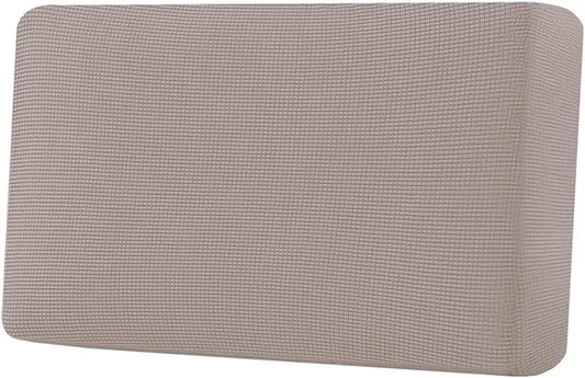 H.VERSAILTEX Super Stretch Individual Seat Cushion Covers Sofa Covers Couch Cushion Covers Slipcover Sets Thick Jacquard Textured Twill Fabric (1 Piece Loveseat Cushion Cover, Sand)-CasaMuseHome