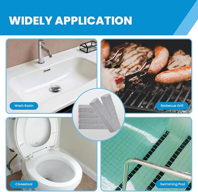 14 Pack Pumice Stone for Toilet Bowl Cleaning, Powerfully Cleans Hard Water Rings, for Cleaning Toilets, Bathtubs, Grills, Swimming Pools, Sinks-CasaMuseHome