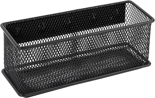 6.29'' × 2.28'' × 2.48 Black Magnetic Basket for Refrigerator Magnetic Locker Organizer for Home Office Accessories, Magnetic Basket for Whiteboard-CasaMuseHome