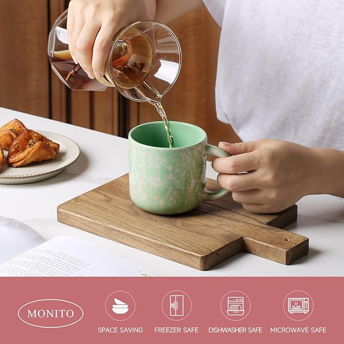 12 OZ Coffee Mugs Set of 6, Modern Coffee Mugs Set with handle for Tea/Latte/Cappuccino/Milk/Cocoa.-CasaMuseHome