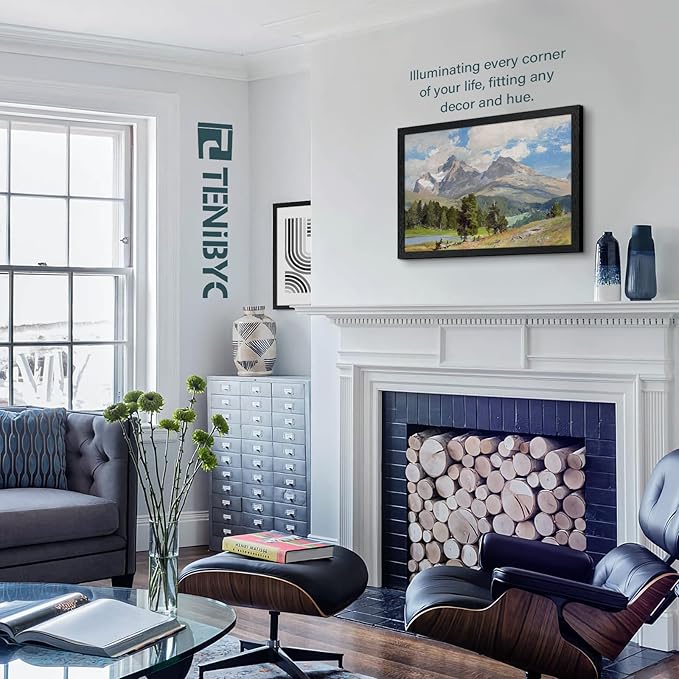 18x24 Poster Frame 3 Pack - Black Woodgrain, Solid Wood Gallery Picture Frame - Wall Hanging-CasaMuseHome