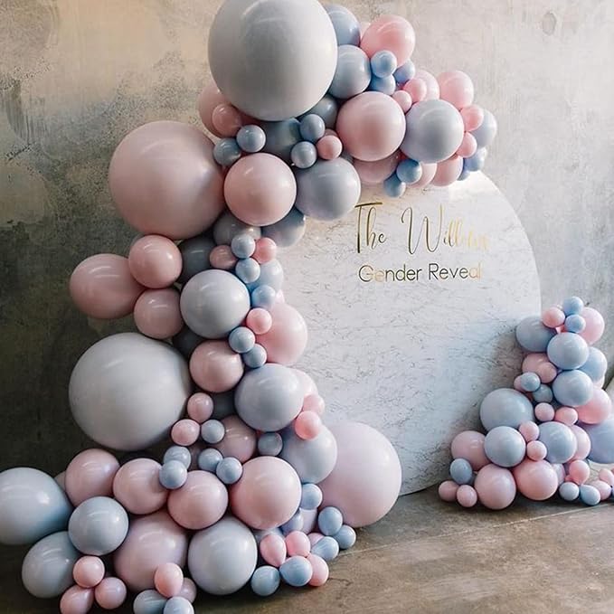 130pcs Dusty Blue Balloons Different Sizes 18" 12" 10" 5" Slate Blue Balloons for Boys Girls Baby Shower Wedding Anniversary Graduation Engagements Birthday Party Decorations-CasaMuseHome