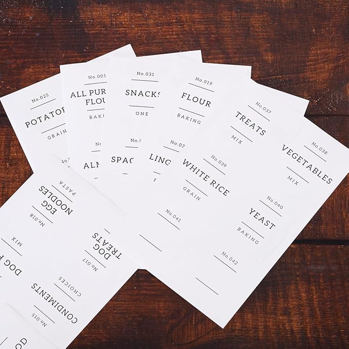 3 Pcs Glass Canisters with Airtight Bamboo Lids and 42 Kitchen Pantry Labels Preprinted - Clear Glass Flour and Sugar Storage Container Set - Large Glass Jars with Wood Lids(100 OZ/54 OZ/27 OZ)-CasaMuseHome