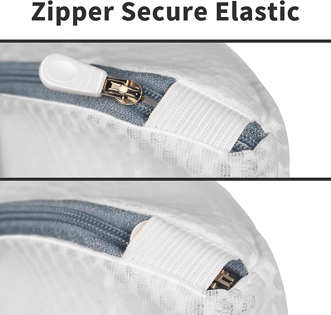 5Pcs Hanging Laundry Bags for Socks with S Hooks, 5 Color Mesh Laundry Bags for Washing Machine-CasaMuseHome