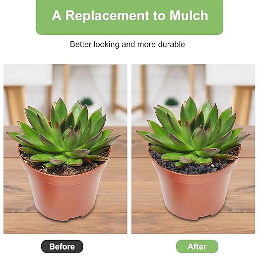 5 lbs Pebbles for Indoor Plants, Succulent, Cactus, 1/5 Inch Small Lava Rock for Plants Drainage, Natural Horticultural Volcanic Rock, Top-Dressing-CasaMuseHome