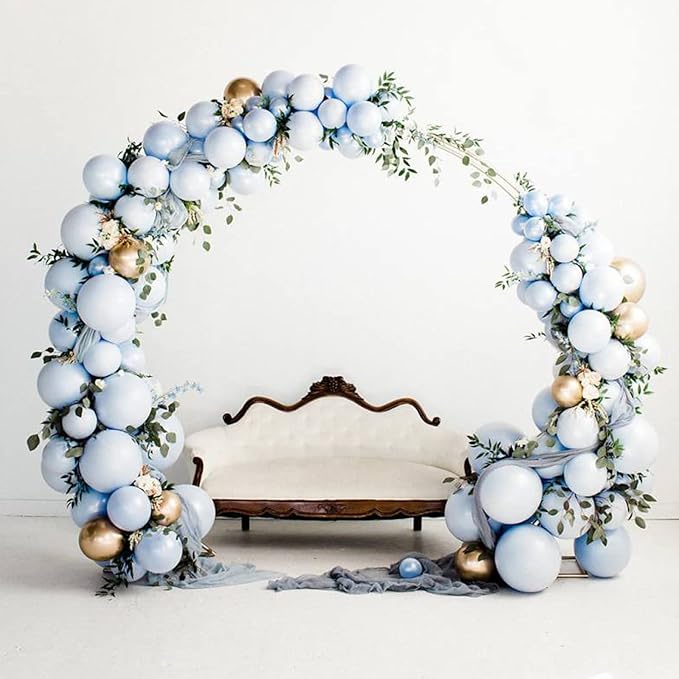 130pcs Dusty Blue Balloons Different Sizes 18" 12" 10" 5" Slate Blue Balloons for Boys Girls Baby Shower Wedding Anniversary Graduation Engagements Birthday Party Decorations-CasaMuseHome