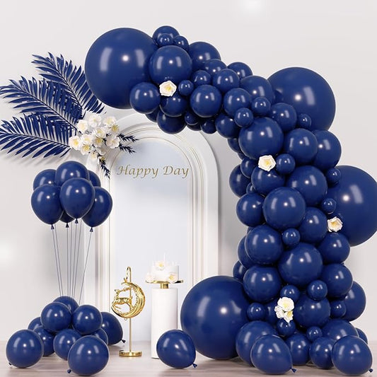 130pcs Navy Blue Balloons Different Sizes 18" 12" 10" 5" Dark Blue Balloons for Birthday Graduation Baby Shower Anniversary New Year Party Holiday Decorations-CasaMuseHome