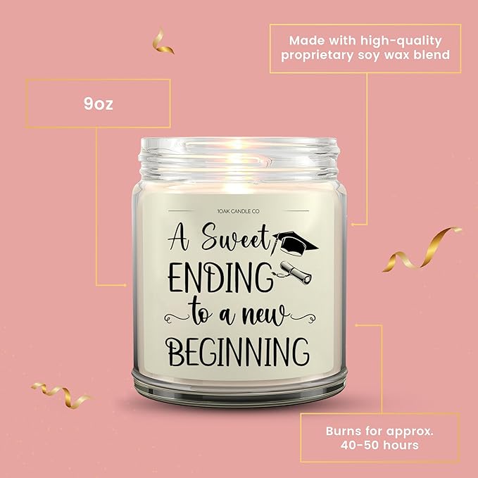 1OAK Vanilla Scented Candles Gifts for Women - Graduation Candle - 2025 Graduation Gifts for Her, Him - College, High School Senior 2025-CasaMuseHome