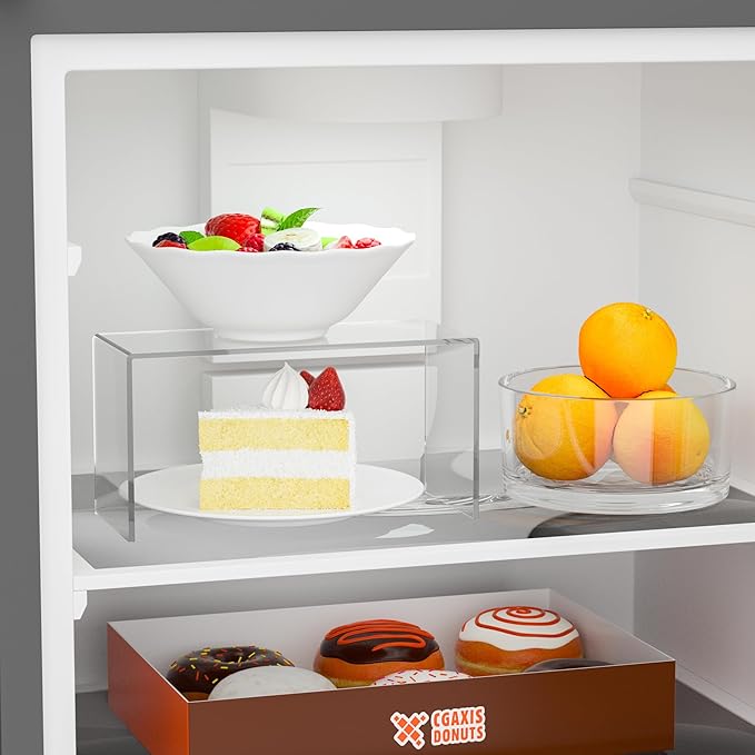 9x9.5x10 Inch Clear Display Risers Shelf 3pcs, Countertop Rectangular Acrylic Display Stands for Funko Pop Figure, Bags, Collectibles-CasaMuseHome