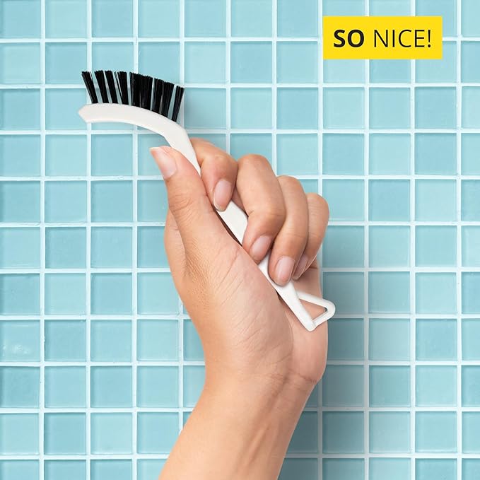 6-Pack Grout Cleaner Brush Scrub Set - Stiff Bristle Scrubbing & Detail Cleaning Brushes for Household Use on Bathtub, Shower, Kitchen, Tile Floors, Sink, Grooves, Window Tracks, Drains-CasaMuseHome